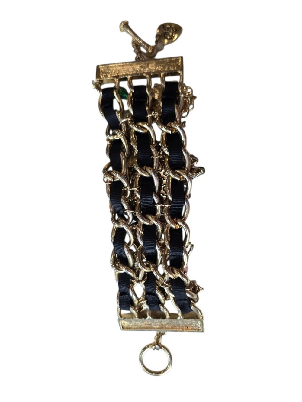 Betsey Johnson Paris Is Always A Good Idea Cat Lovers Gold Charm Bracelet - Picture 6 of 16